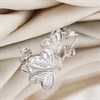 Silver Caged Pear CZ Heart Stud Earrings- 10mm - F04225 Alternative Image