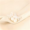 Silver Freshwater Pearl CZ Bow Stud Earrings - F04239 Alternative Image
