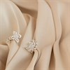 Silver CZ Flower Stud Earrings - F04243 Alternative Image