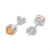 Silver Champagne CZ Stud Earrings- 5mm - F04251 Alternative Image