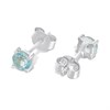 Silver Blue Topaz Stud Earrings - F04258 Alternative Image
