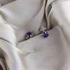 Silver Blue Cubic Zirconia Stud Earrings - 5mm - F0427 Alternative Image