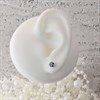 Silver Blue Cubic Zirconia Stud Earrings - 5mm - F0427 Alternative Image