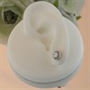 Silver Cubic Zirconia Cluster Stud Earrings - 8mm - F0436 Alternative Image