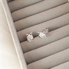 Silver Cubic Zirconia Owl Stud Earrings - 10mm - F0440 Alternative Image