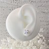 Silver Square Lavender Cubic Zirconia Stud Earrings - 6mm - F0441 Alternative Image