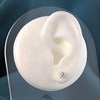 Silver Heart Cubic Zirconia Stud Earrings - 5mm - F0452 Alternative Image