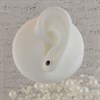 Silver Black Resin Stud Earrings - 5mm - F0455 Alternative Image