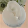 Silver Cubic Zirconia Heart Stud Earrings - 8mm - F0457 Alternative Image
