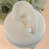 Silver Cubic Zirconia Cushion Cluster Stud Earrings - 10mm - F0465 Alternative Image
