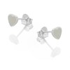 Silver Mother Of Pearl Heart Stud Earrings - 5mm - F0485 Alternative Image