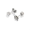 Silver Round Cubic Zirconia Earrings - 6mm - F0491 Alternative Image