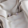 Silver Lilac Cubic Zirconia Stud Earrings - 4mm - F0493 Alternative Image