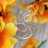 Silver Circles Drop Earrings - F05025 Alternative Image