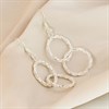 Silver Circles Drop Earrings - F05028 Alternative Image