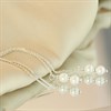 Silver Simulated Pearl Pull Through Earrings - F08014 Alternative Image