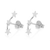 Silver Stars Stud Earrings - 14mm - F1003 Alternative Image