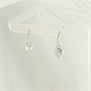 Silver Heart Drop Earrings - 20mm drop - F11012 Alternative Image