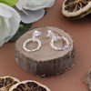 Silver Cubic Zirconia Entwined Circle Stud Earrings - 20mm - F11020 Alternative Image