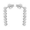 Silver Cubic Zirconia Bar Drop Earrings - 16mm drop - F11021 Alternative Image