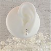 Silver Simulated Pearl And Crystal Stud Earrings - 13mm - F11023 Alternative Image