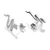 Silver Cubic Zirconia Snake Stud Earrings - 20mm - F11024 Alternative Image