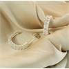 Silver Cubic Zirconia Half Hoop Earrings - 15mm - F11026 Alternative Image