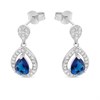 Silver Cubic Zirconia Drop Earrings - 20mm drop - F11027 Alternative Image