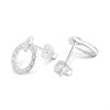Silver Cubic Zirconia Circle Earrings - 9mm - F11029 Alternative Image