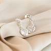 Silver  C.Z. Heart Drop Earrings - 15mm - F11035 Alternative Image