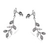 Silver Cubic Zirconia Tendril Drop Earrings - 25mm drop - F1106 Alternative Image
