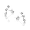 Silver Three Cubic Zirconia Stud Earrings - F1121 Alternative Image