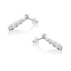 Silver Cubic Zirconia Triple Twist Drop Earrings - 18mm drop - F1135 Alternative Image