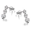 Silver Trilogy Cubic Zirconia Drop Earrings - 14mm drop - F1155 Alternative Image