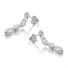 Silver Cubic Zirconia Graduated Drop Earrings - 23mm drop - F1210 Alternative Image