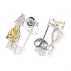 Silver Cubic Zirconia Pear Drop Earrings - 14mm drop - F1225 Alternative Image