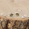 Silver Green Amber Floating Drop Earrings - F1237 Alternative Image