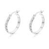 Silver Diamond Cut Hoop Earrings - 20mm - F13002 Alternative Image