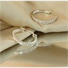 Silver Cubic Zirconia Creole Earrings - 15mm - F13019 Alternative Image