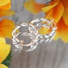 Silver Twist Creole Earrings -20mm - F13020 Alternative Image