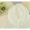 Silver Tube Hoop And Bead Earrings -13mm - F13023 Alternative Image