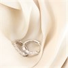 Silver Wave CZ Hoop Earrings - F13168 Alternative Image