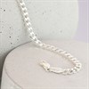 Silver 4mm Wide Curb Bracelet - 9in - F19001 Alternative Image