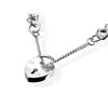 Silver Curb Bracelet With Heart Padlock - 7in - F1959 Alternative Image