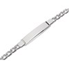 Silver Double Curb Identity Bracelet - 8in - F2310 Alternative Image