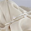 Silver Pear CZ Bypass Bangle - F2759 Alternative Image