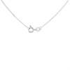 Silver Cubic Zriconia Crossover Loop Necklace - F33020 Alternative Image