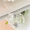 Silver Twisted Circles Necklace - F33034 Alternative Image