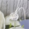 Silver Cubic Zirconia Swirl Circle Pendant -14mm - F33035 Alternative Image