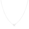 Silver C.Z. Leaf Necklace - F33037 Alternative Image